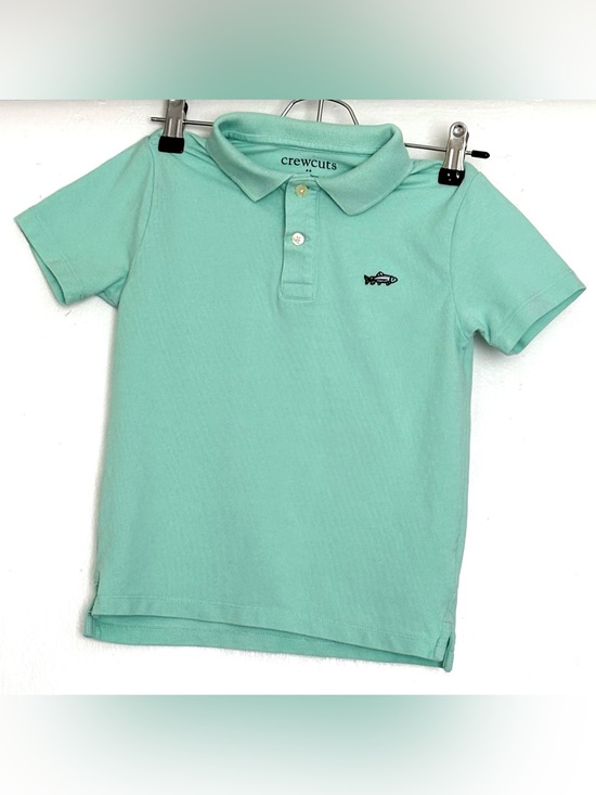 Crewcuts Other - Crewcuts by J.Crew Boys’ Piqué Fish Polo Shirt Mint Green Size S